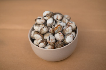 Delicious boiled or steamed cockles