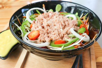 salad or tuna salad with mixed vegetable
