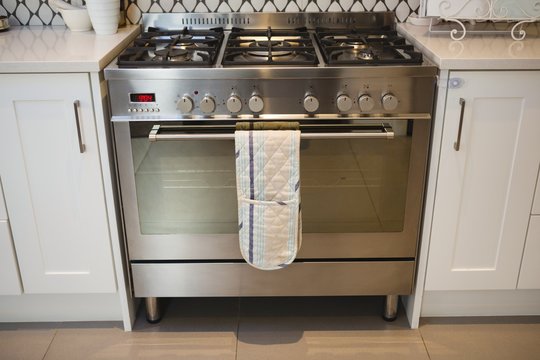 Gas Oven In Kitchen At Home