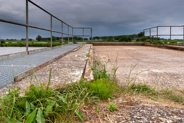 Concrete urbex architecture along the waterfront - Powered by Adobe