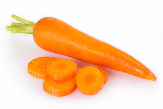Fresh carrot on white background © valery121283