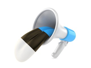 Fototapeta premium Megaphone with estonian tongue