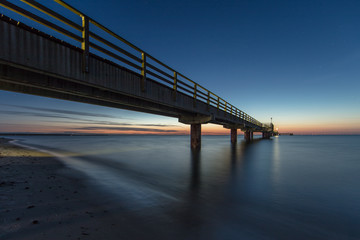 seebrücke Ostsee nachtaufnahme