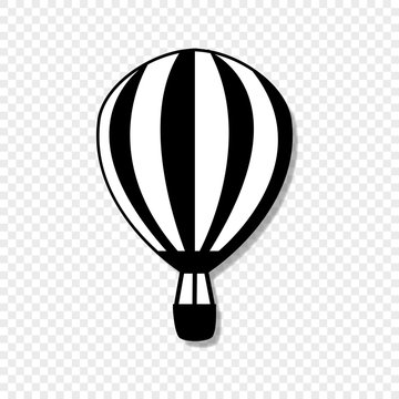 airship front view icon isolated on transparent background.