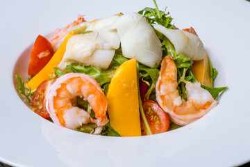 Salad with seafood