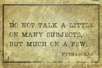 much on a few Pythagoras