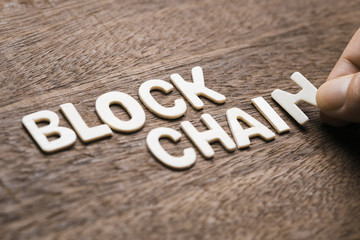 Blockchain Wood Letters