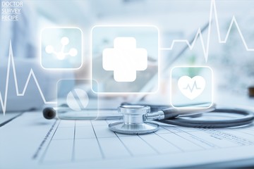 Naklejka premium Woman Working with Laptop on background