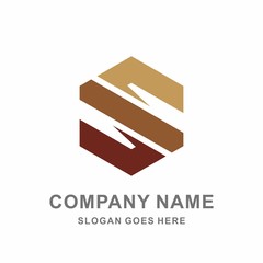 Geometric Square Wood Strips Letter S Architecture Interior Construction Business Company Stock Vector Logo Design Template