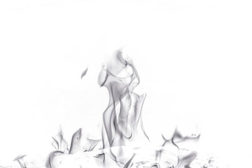 Abstract fire on white background