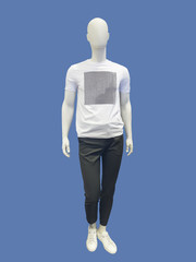 Full-length female mannequin.