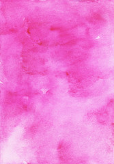 Bright pink watercolor stains. Fuchsia background
