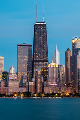 Obraz premium Chicago Skyline at Dusk