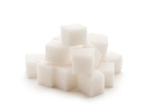 Sugar Cube On White Background