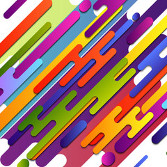 Creative vector illustration of modern style composition isolated on transparent background. Art design geometric colorful image shapes. Abstract concept graphic dynamic various rounded element