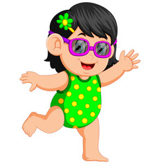 Nice woman in swimsuit