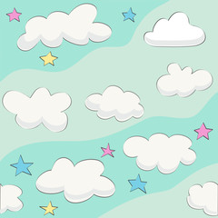 Cute baby cloud pattern