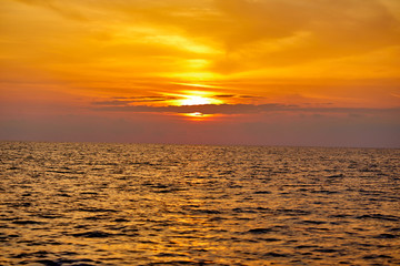 sunset over sea