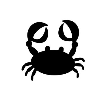 crab or cancer icon isolated on white background.