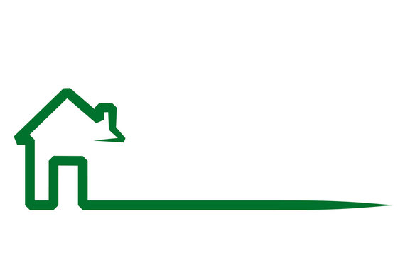 Real Estate Logo, house on white, stock vector illustration