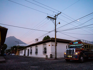 Naklejka na ściany i meble Bus in Antigua Guatemala