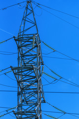 close-up of the power line