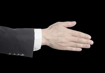 Handshake gesture businessman hand