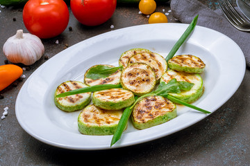 fried sliced zucchini