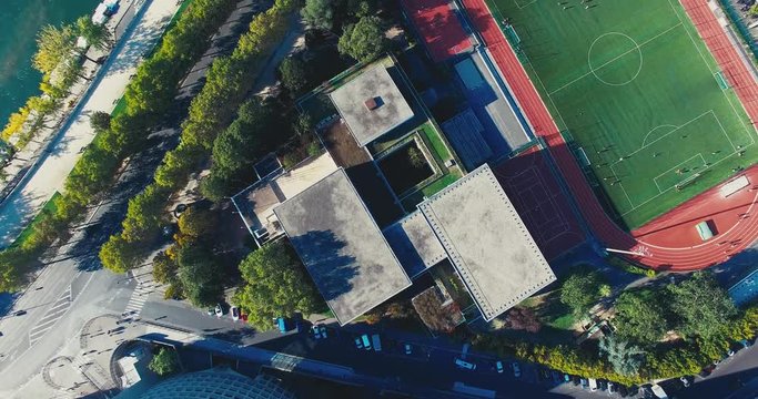 aerial view of the city paris