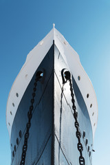 the bow of an old ship