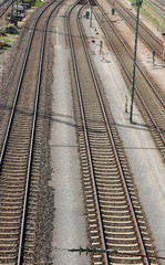 Fototapeta premium Eisenbahnschiene Bahn Zug