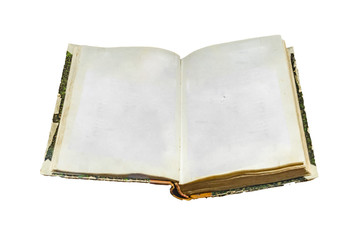 Old Open Book Isolated Photo