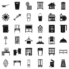 Cleaning icons set. Simple style of 36 cleaning vector icons for web isolated on white background