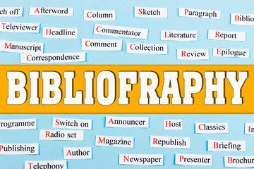 Bibliofraphy mass media and education concept