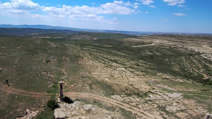 Fototapeta na wymiar Teruel. Aerial view of mount in Allepuz. Spain. Drone Photo