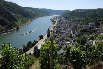 Oberwesel am Rhein - Welterbe Oberes Mittelrheintal - Stockfoto