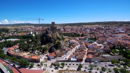 Fototapeta na wymiar Almansa. Village of Albacete. Drone photo
