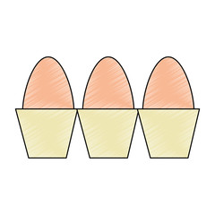 carton eggs container icon vector illustration design