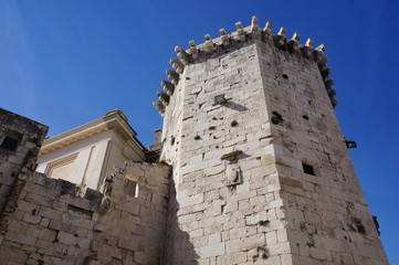 Octagonal Venetian tower in square of Radic brothers in Split, Croatia