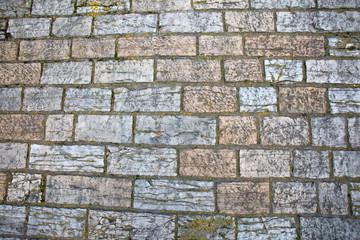 Stones surface of river quay