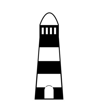 lighthouse icon isolated on white background.