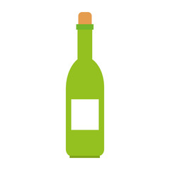 wine bottle isolated icon vector illustration design