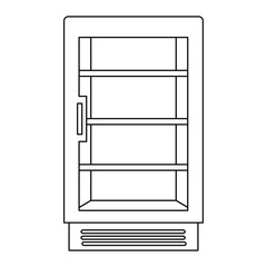 supermarket refrigerator empty icon vector illustration design