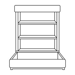 supermarket shelving empty icon vector illustration design