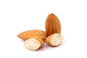 Almond isolated on white