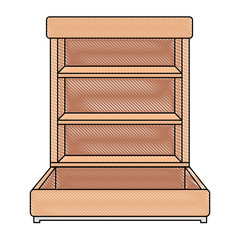 supermarket shelving empty icon vector illustration design