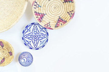 traditional Moroccan plates as wall decoration