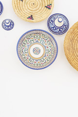 traditional Moroccan plates as wall decoration