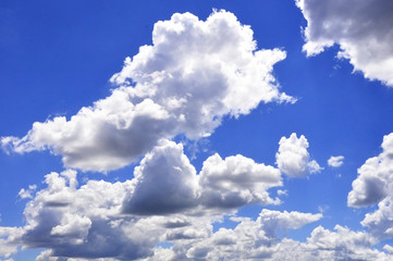 The vast blue sky and clouds sky. 