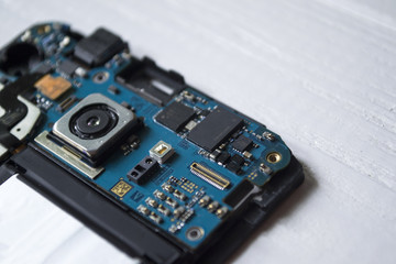 Phone motherboard. Service repair.